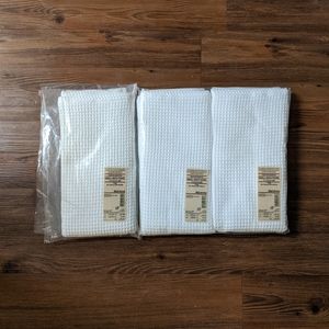 3 Muji Small Waffle Cotton Bath Towels
